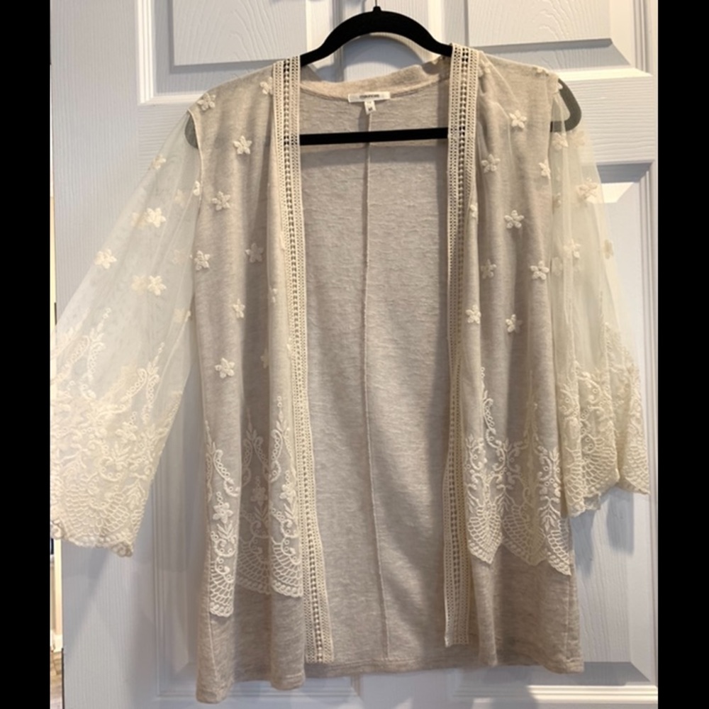 Women’s cream lace cardigan